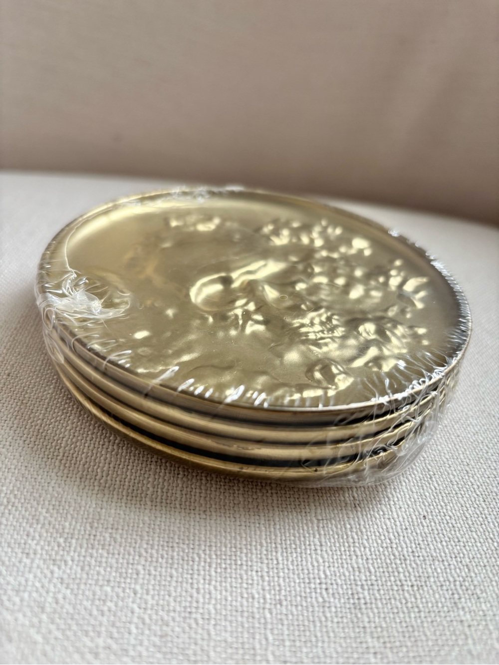 Threshold Gold Metal Coasters Set